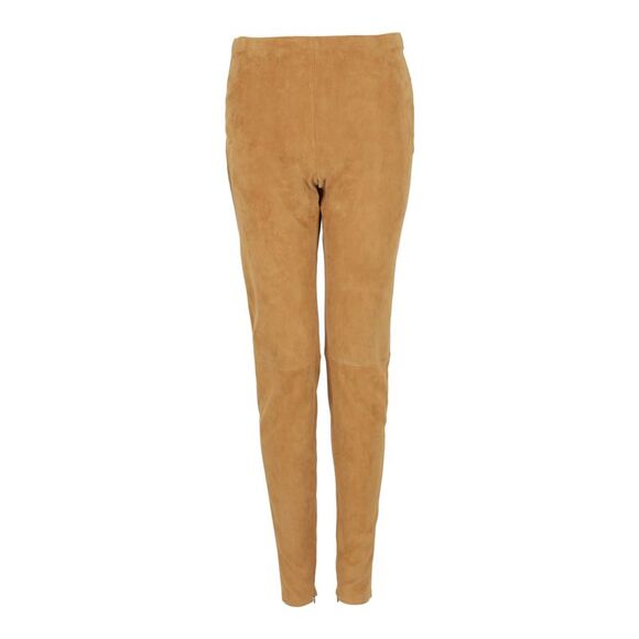 Ferragamo Suede Leggings Beige Womens